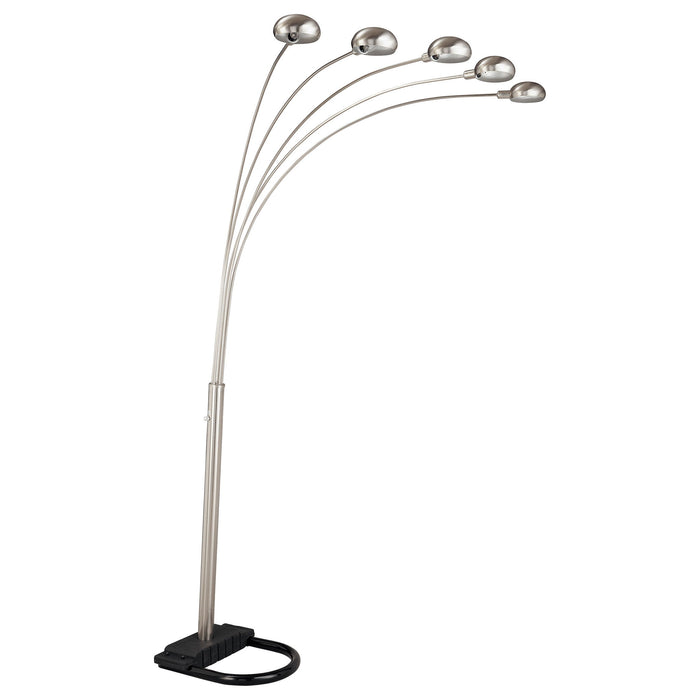 Floor Lamp With Dome Shades Lighting With 5 Round Shades - Silver Furniture Max