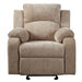 Upholstered Manual Recliner Chair With 3 Adjustable Backrest Positions Noble House