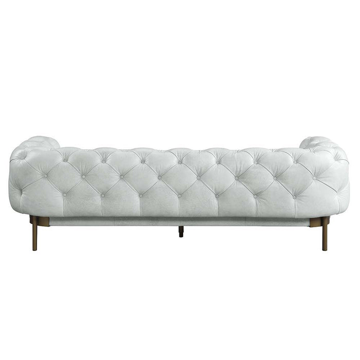 Ragle - Sofa - Vintage White Top Grain Leather ACME