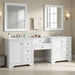 Double Sink Bathroom Vanity With Countertop, 2 Ceramic Sinks, 6 Drawers, Soft Close Design Noble House