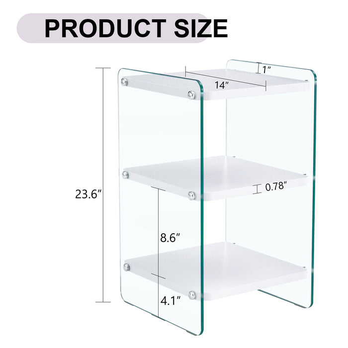 Modern 3 Layer Bedside Cabinet With Storage Function