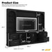 Arched Entertainment Center Wall Unit With Drawers, TV Stand Hearth and Haven