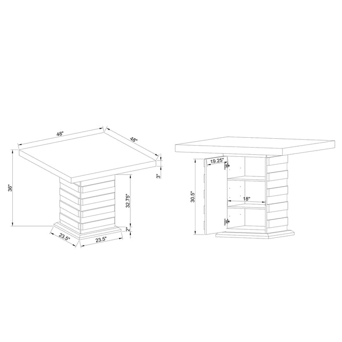 Donna - Bar Table - White Global Furniture USA