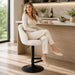 Adjustable Swivel Bar Stool With Upholstered Seat - Beige Home Essentials
