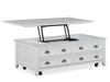 Heron Cove - Lift Top Storage Cocktail Table With Casters - Chalk White Magnussen Furniture