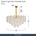 Michael Amini Lighting - Orlisse 9-Light Acrylic Chandelier - Gold Michael Amini