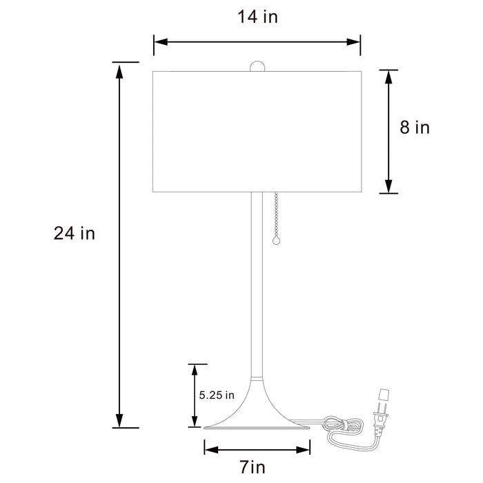 Bellflower - Drum Shade Lamp Furniture Max