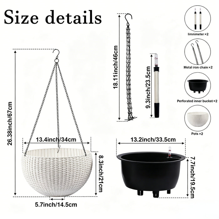Self Watering Hanging Planter Daily Nest