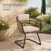 Patio Dining Chairs For Garden (Set of 2) - Beige Home Essentials