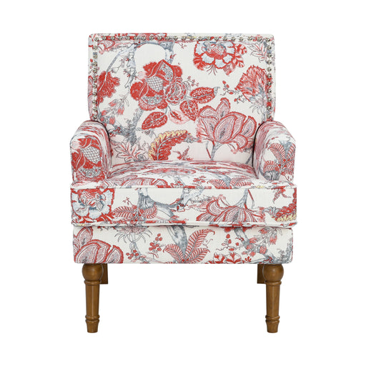 Floral Accent Armchair With Nailhead Trim Home Essentials