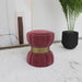 Inez - Round Upholstered Ottoman Furniture Max