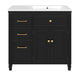 Bathroom Vanity With Sink, 1 Tip Out Drawer, 3 Side Drawers, Adjustable Shelf Noble House