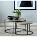 Hanover - 2 Piece Round Nesting Coffee Tables - Gray Furniture Max