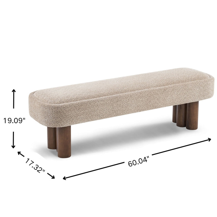 Chic Indoor Upholstered Dining Bench Noble House