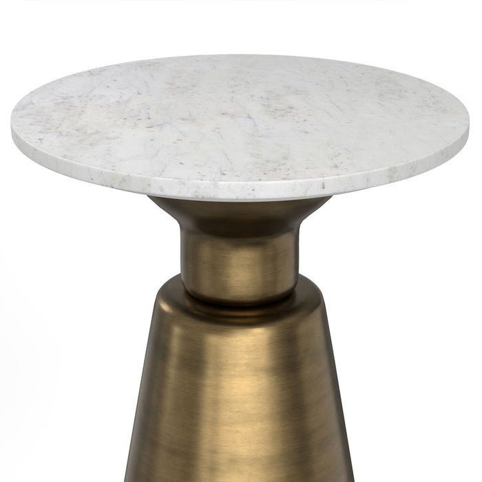 Leyla - Side Table - Antique Brass Simpli-Home