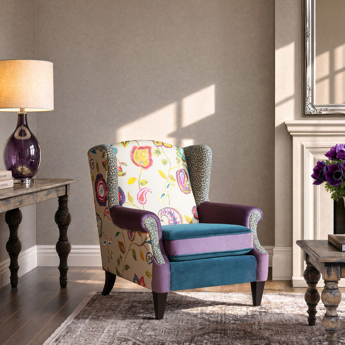 Anya - Boho Chic Wingback Accent Arm Chair Jennifer Taylor Home