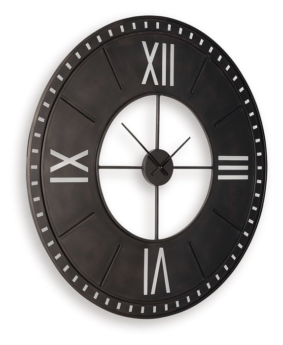 Lytle - Wall Clock - Antique Brown Signature Design by Ashley®