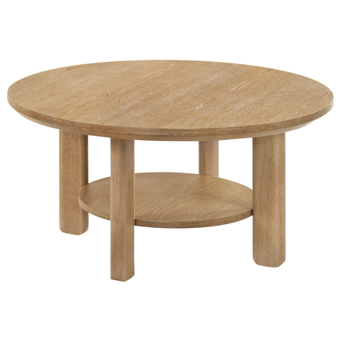 Crispin - Round Table With Lower Shelf Furniture Max