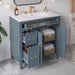 Freestanding Bathroom Vanity With Sink, Soft Close Door, Tip Out Drawer Noble House