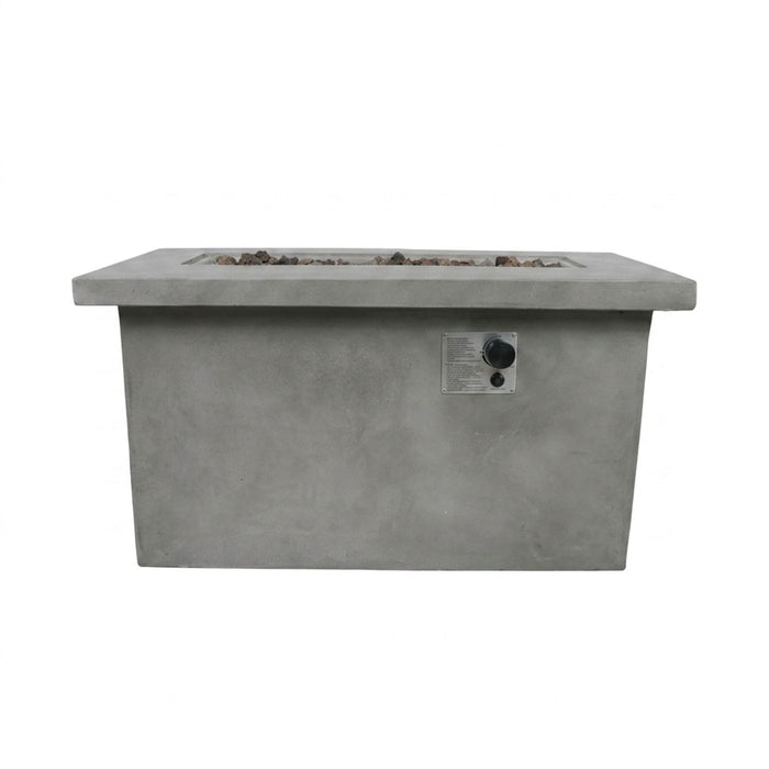 Propane / Natural Gas Outdoor Fire Pit Table - Gray LSI Patio Furniture