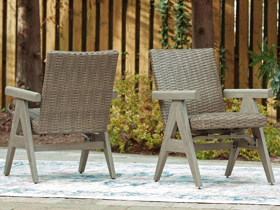 Cliff Trails - Rocking Arm Chair (Set of 2) - Beige Signature Design by Ashley®