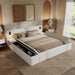 Upholstered Platform Bed Frame With Hidden Storage, Built-In Nightstands & LED Reading Lights Artistry At Home