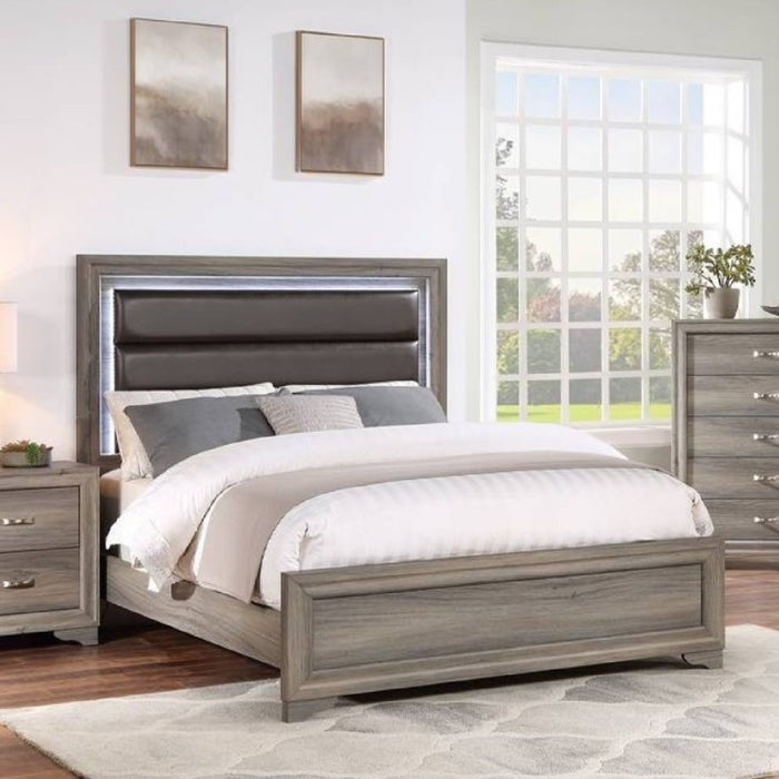 Bed With Horizontal Tufting Headboard Home Essentials