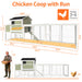 Chicken Coop, Large Outdoor Hen House With Run And Nesting Box Poultry Cage, Rabbit Hutch - Gray Green Daily Nest