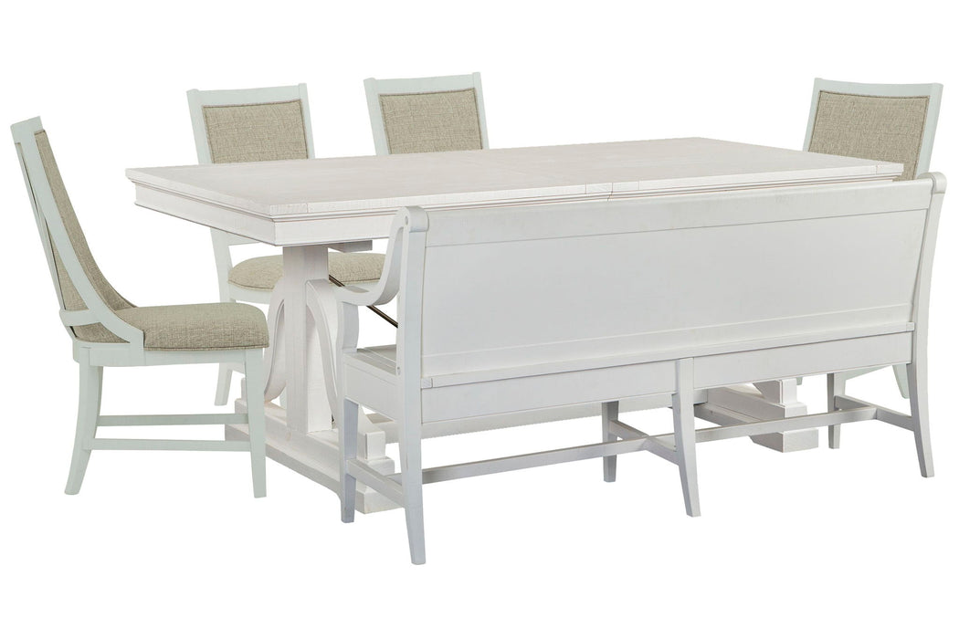 Heron Cove - Extendable Trestle Dining Table Set Magnussen Furniture