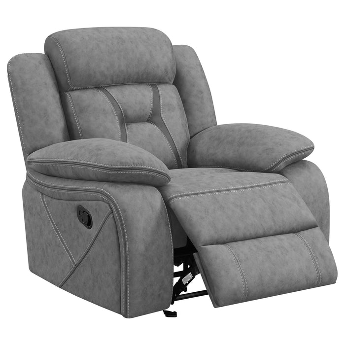 Endra - Upholstered Glider Recliner Chair With Smooth Gliding Motion - Gray