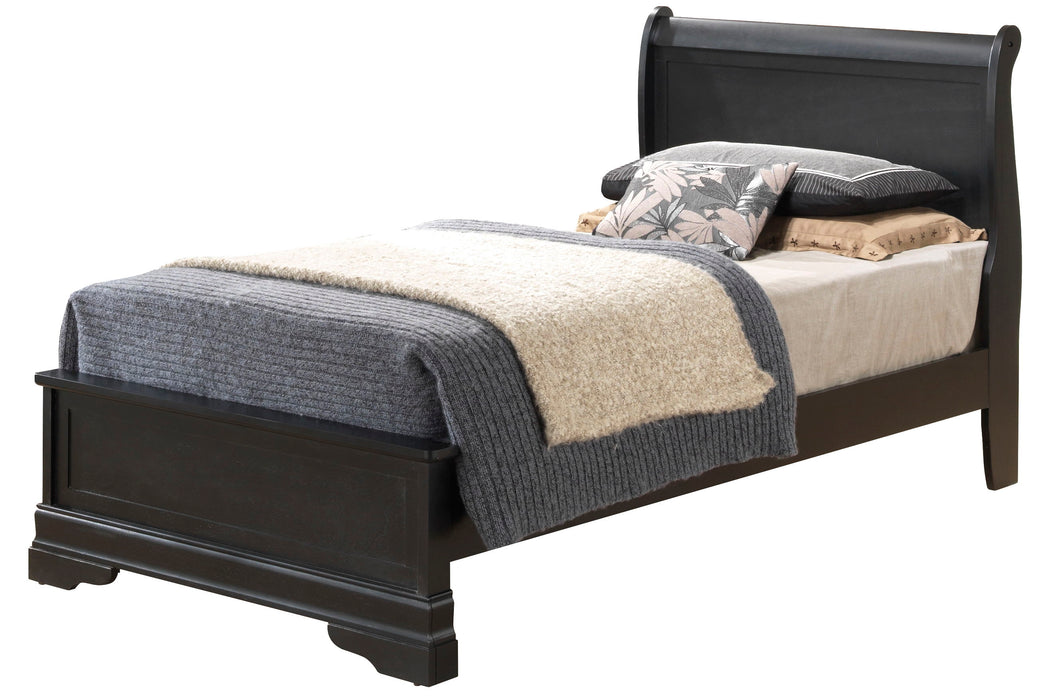 Louis Phillipe - Sleigh Bed With Low Footboard