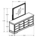 6 Drawer Dresser With Mirror Furniture Max
