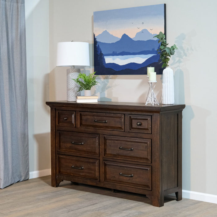 Verna - 7 Drawer Dresser - Brown