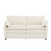 Modern Loveseat Sofa, Upholstered Couch With Side Storage Pockets Hearth and Haven