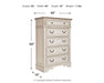 Realyn - Five Drawer Chest - White / Brown / Beige Signature Design by Ashley®