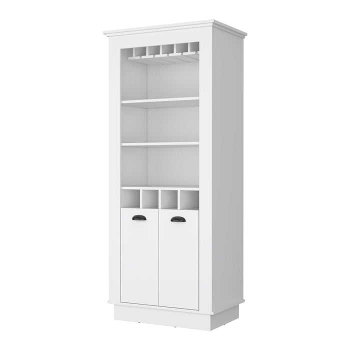 Bar Cabinet With Wine Storage - White