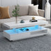 LED Coffee Table With 2 Drawers And Display Shelves Hearth and Haven