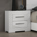 Nightstand With Bar Handle - White Home Essentials