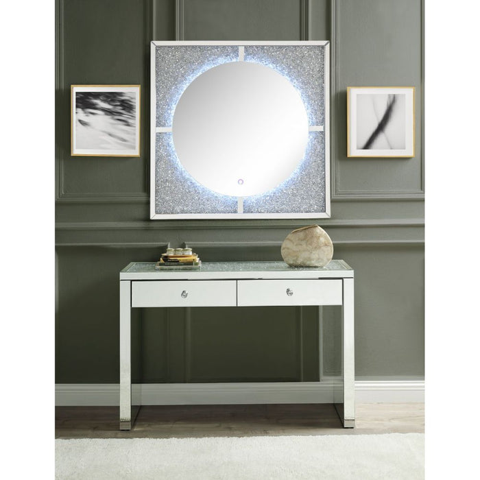 Noralie - Accent Mirror With LED - Mirrored, Faux Diamonds ACME
