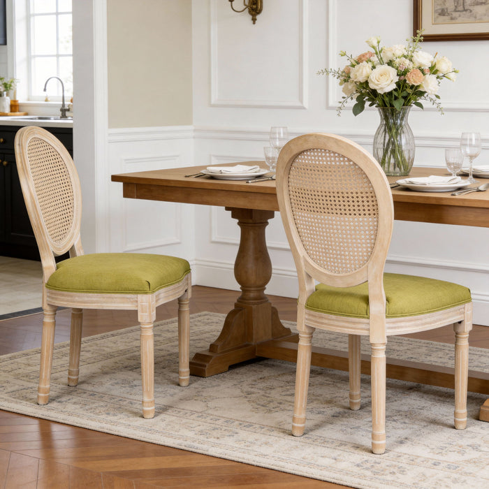 French Country Dining Chairs & Round Back (Set of 2) Home Essentials