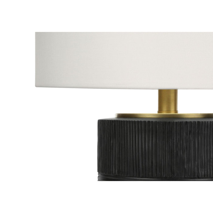 Table Lamp, Lighting, Resin, Contemporary - Black / Cream 8th Street
