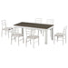 7 Piece Dining Set With Extendable Table, 2 Drawers & 6 Upholstered Chairs Hearth and Haven