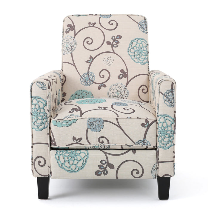 Push Back Upholstered Recliner Armchair Noble House