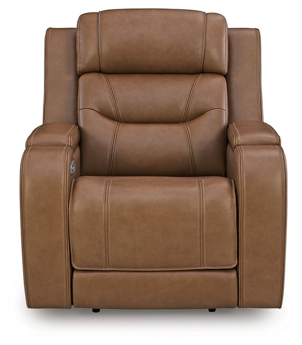 Knightington - 3 Pc. - Power Reclining Sofa, Loveseat And Recliner - Caramel Signature Design by Ashley®
