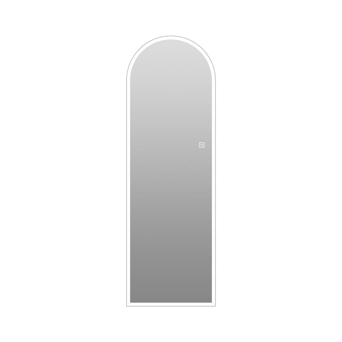 65" X 21" Arched LED Full Length Mirror, Wall Mounted Lighted Full Body Mirror With Frosted Edge Lighting, 3 Color Temperatures & Stepless Dimming - Silver Daily Nest