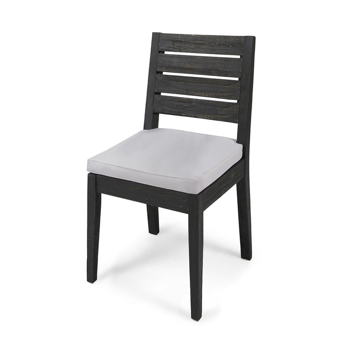 Outdoor Armless Dining Chair With Cushions