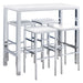 Nimitz - 5 Piece Bar Set - Gloss White Furniture Max