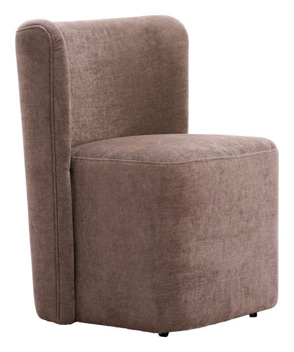 Bambun - Dining Chair With Wheels - Brown Zuo Modern