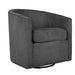 Swivel Accent Chair With U Backrest, Plush Cushion Living Room Furniture Home Essentials