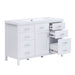 47.25" Modern Bathroom Vanity With Sink, Soft Close Single Door & 6 Drawers - White Noble House
